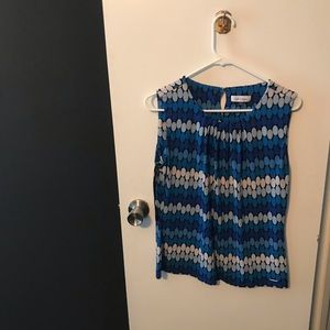 Calvin Klein sleeveless blouse. EUC